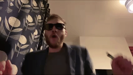 Adam does the Ralph shuffle.gif