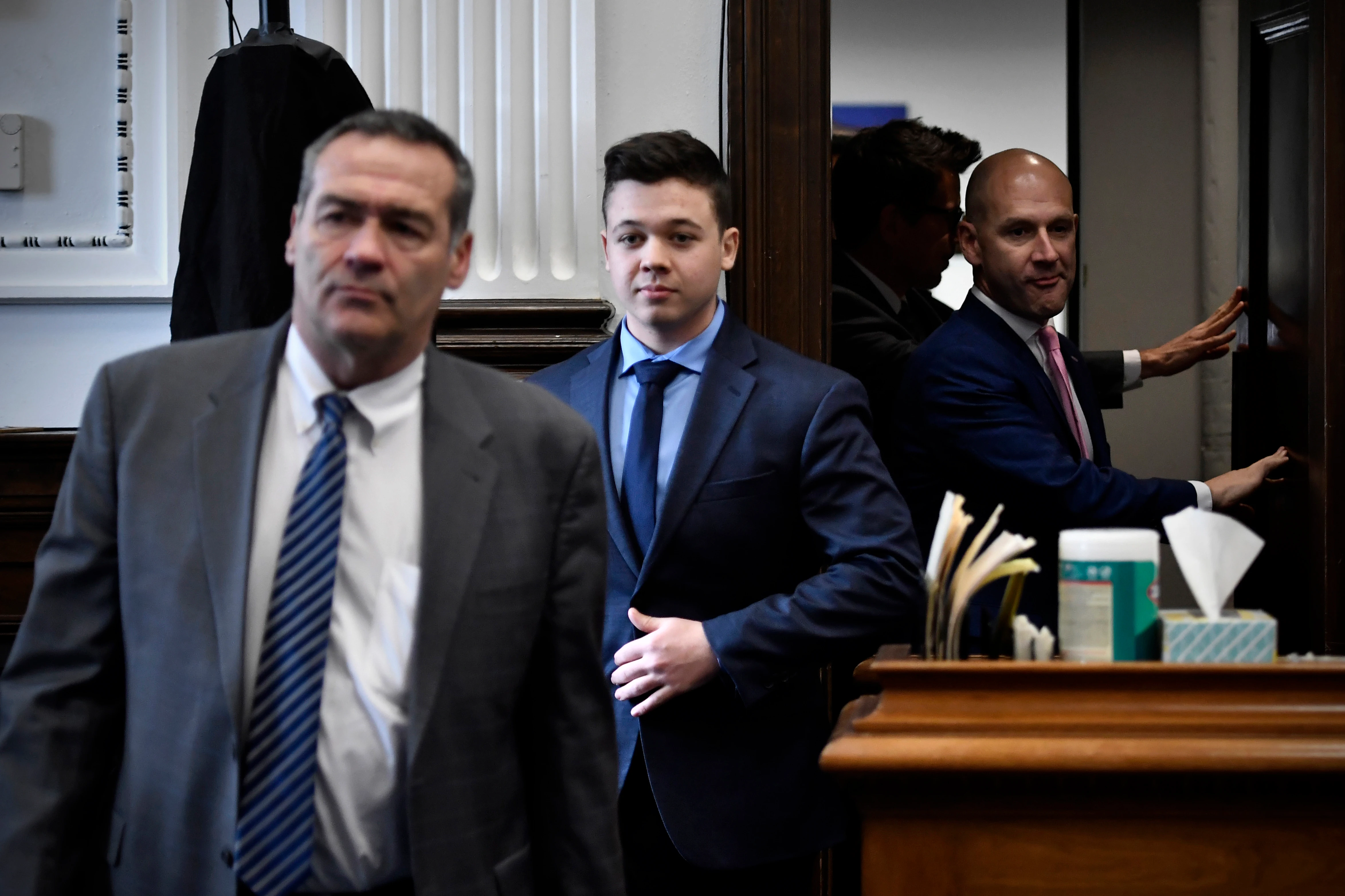 Kyle Rittenhouse enters courtroom 
